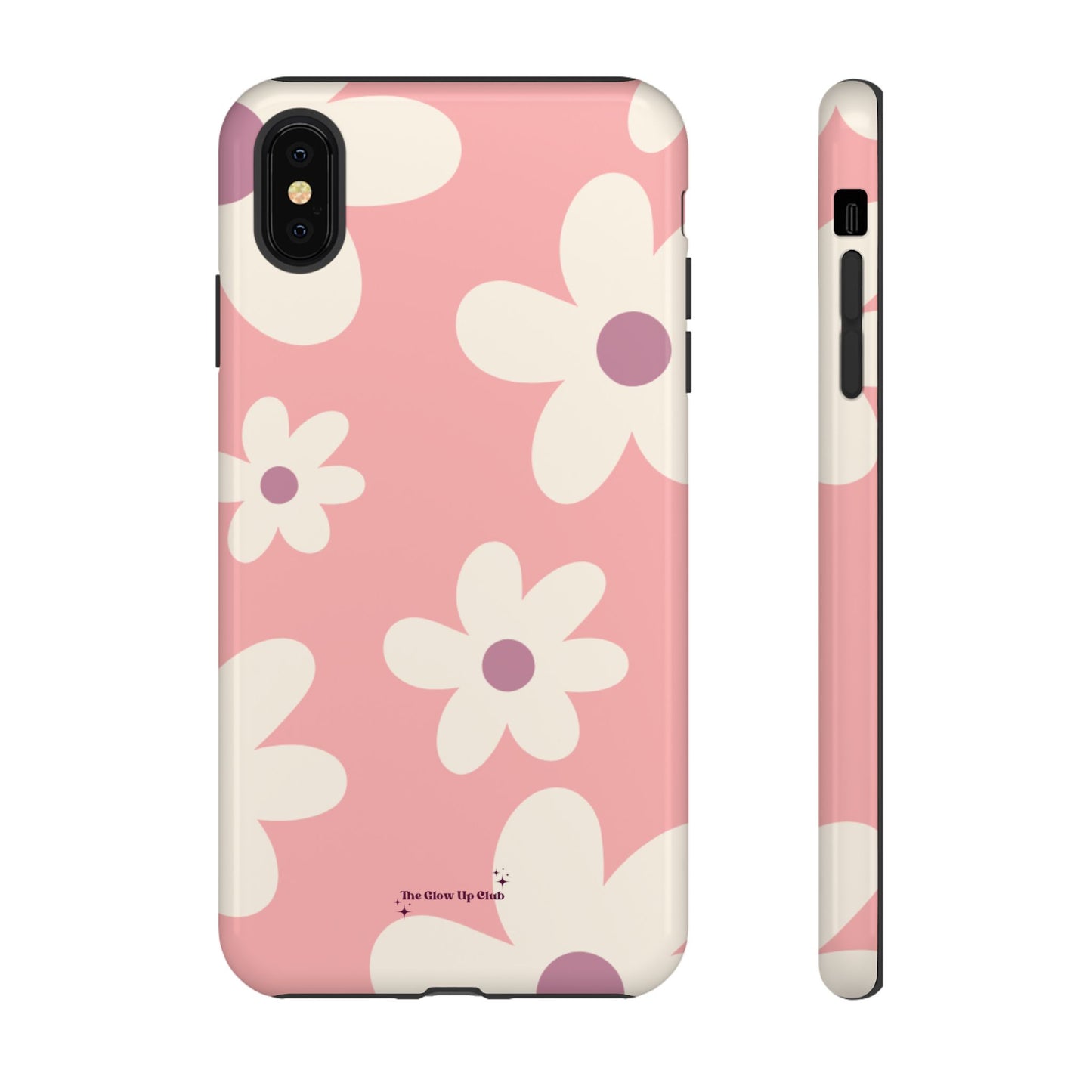 Floral pattern dark pink - tough case