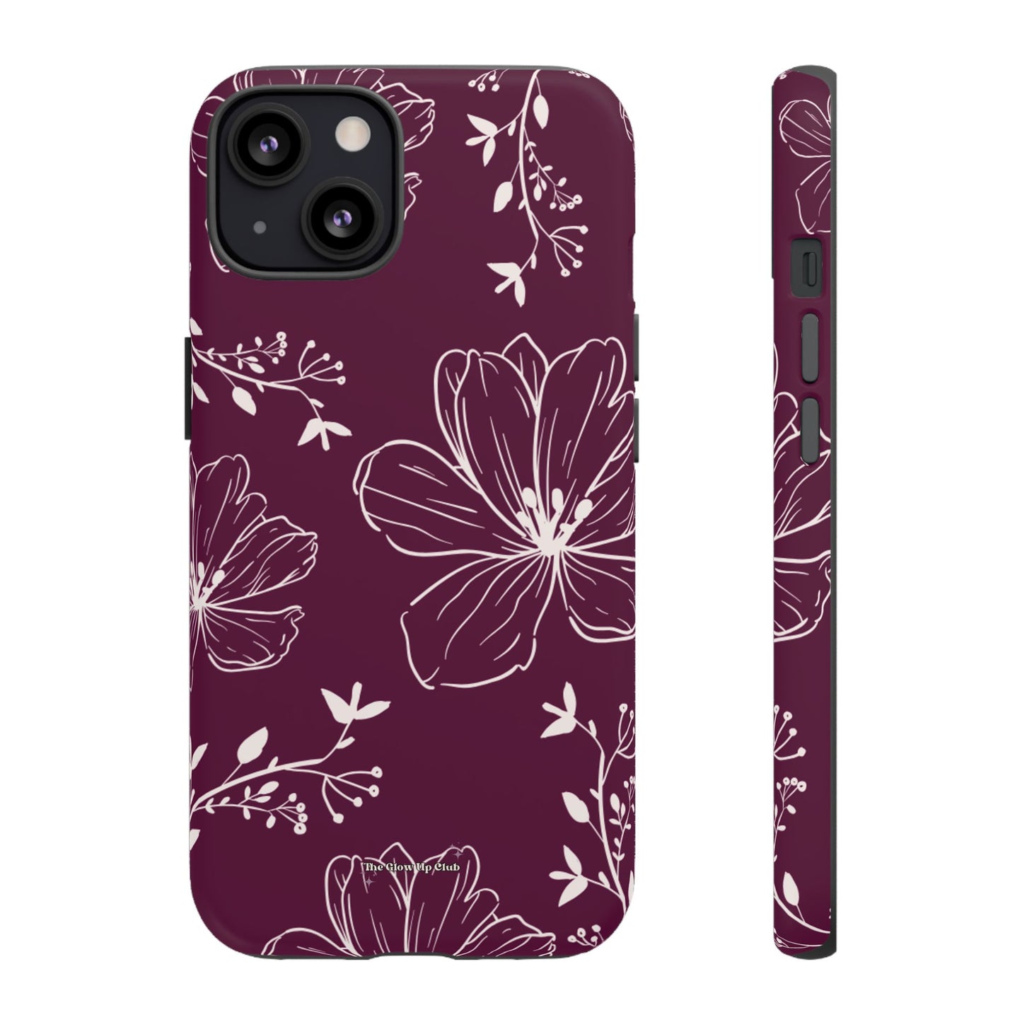 Realistic flowers burgundy - tough case