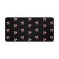 Crooked ribbon pattern black - Desk Mat