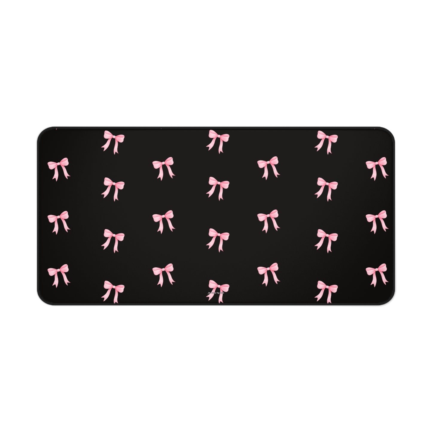 Crooked ribbon pattern black - Desk Mat