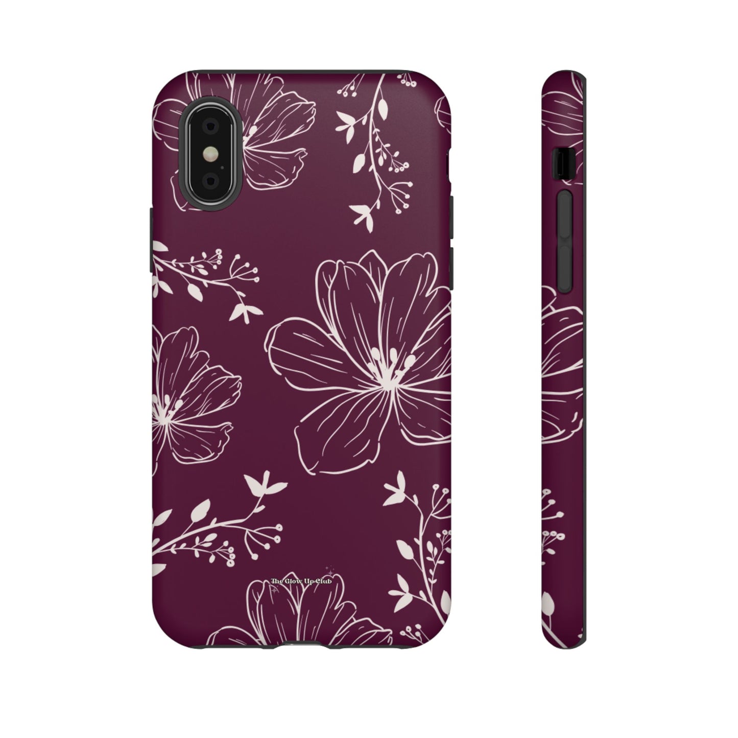 Realistic flowers burgundy - tough case