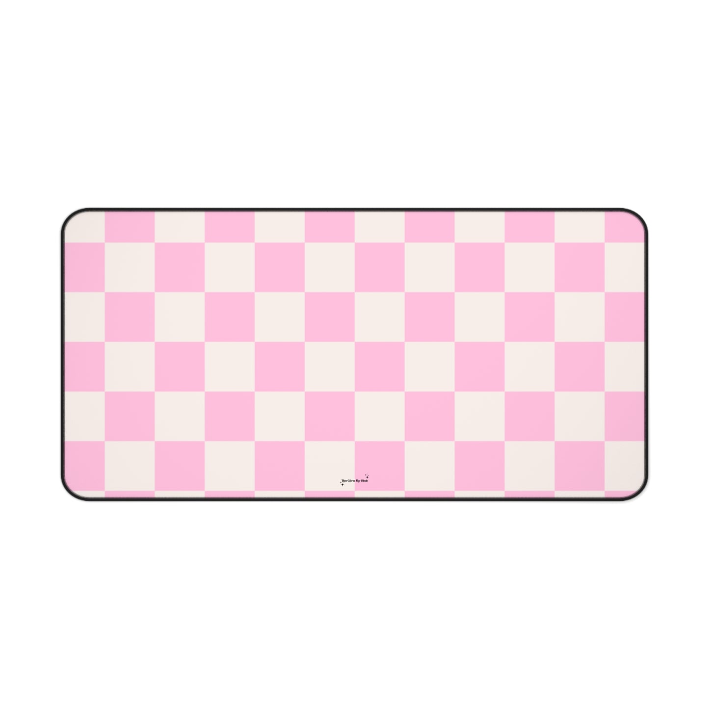 Bright pink checkers - Desk Mat