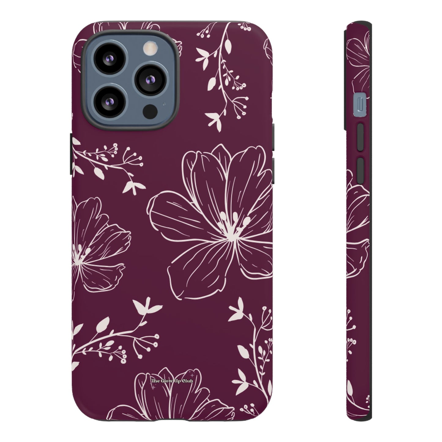 Realistic flowers burgundy - tough case