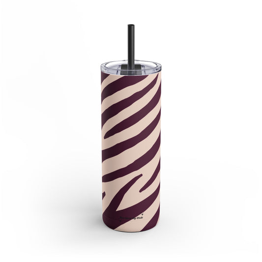 Zebra print cream Tumbler, 20oz