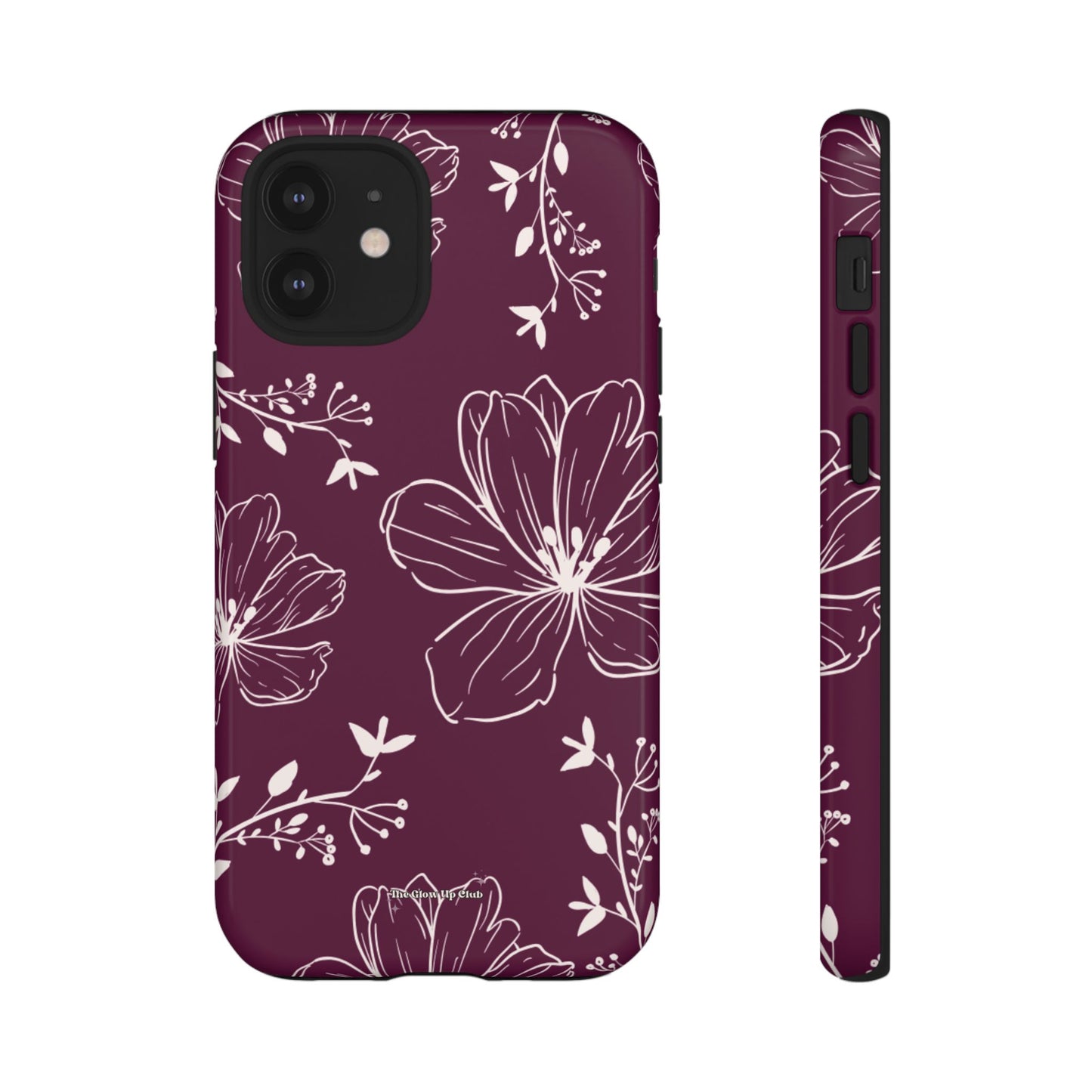 Realistic flowers burgundy - tough case