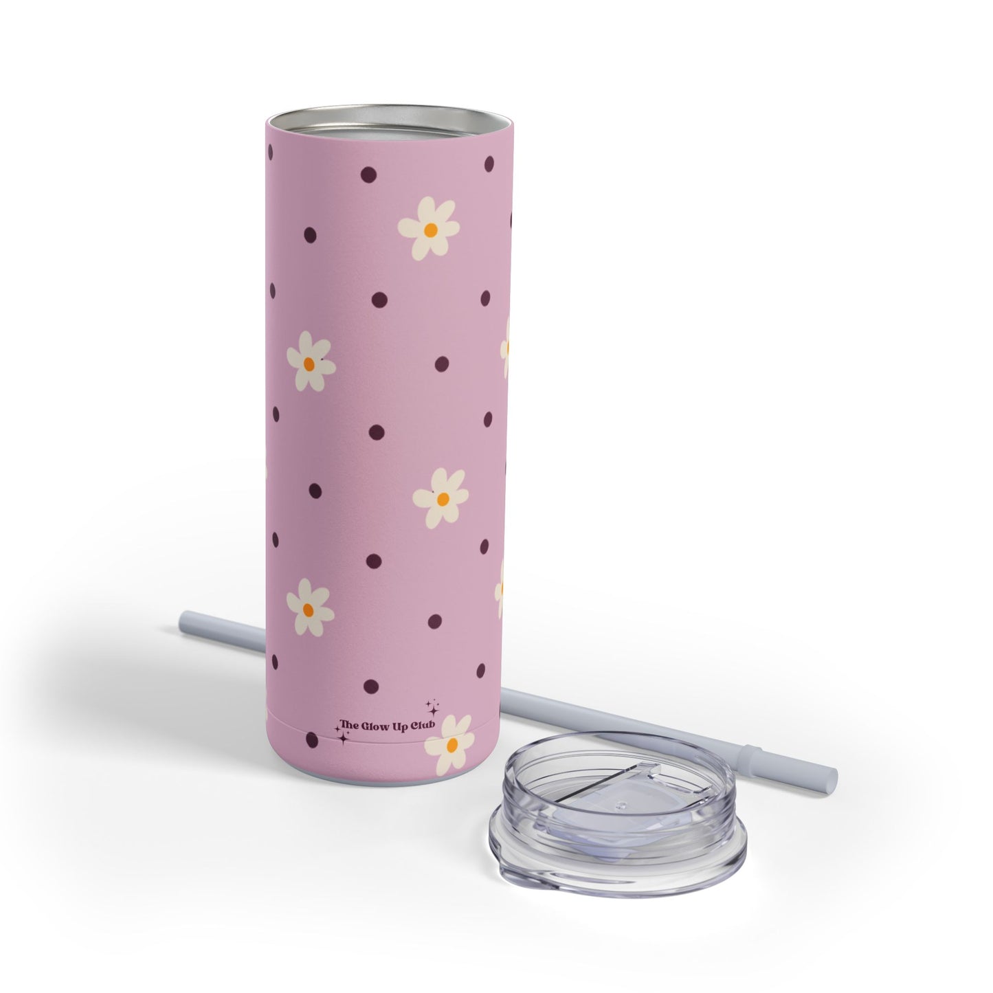 Flowers and dots pink Tumbler, 20oz