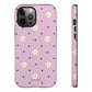 Flowers and dots pink - tough case