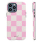 Pink white checkers - tough case