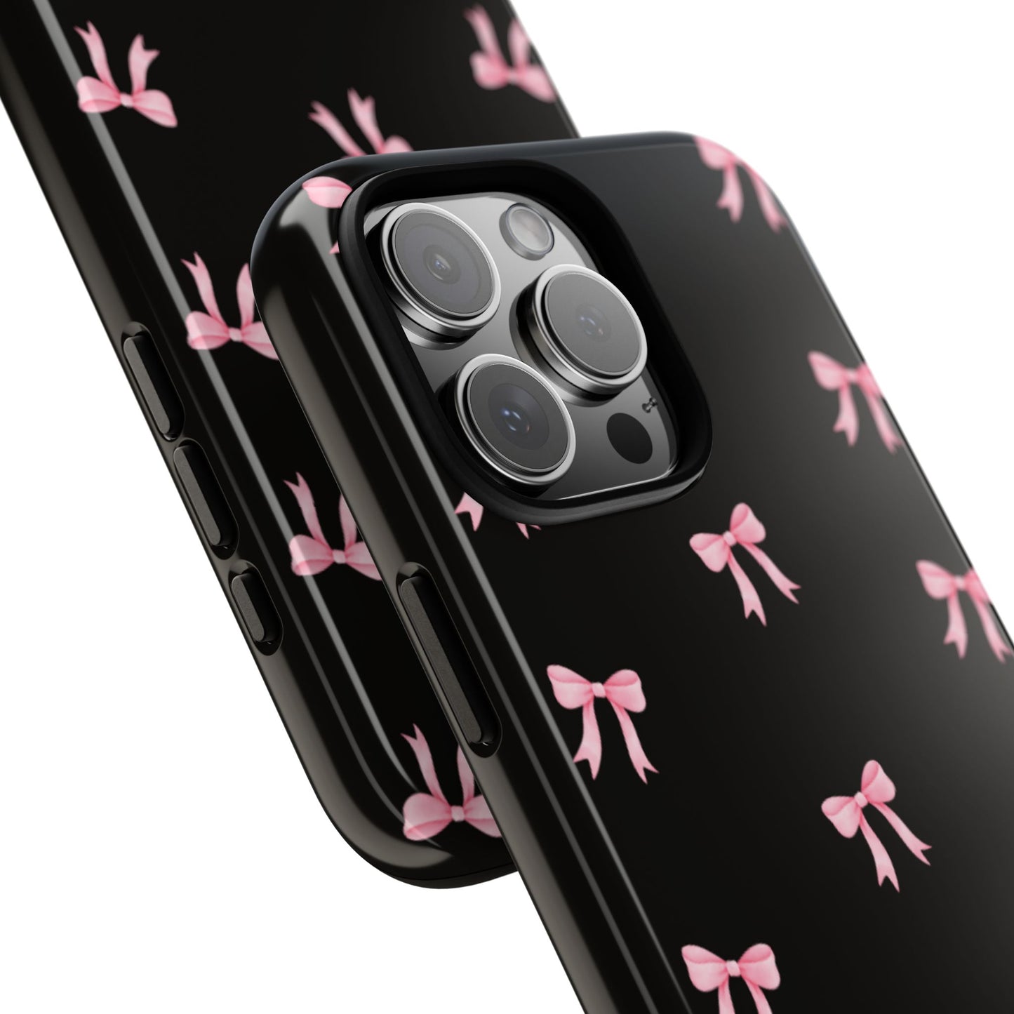 Crooked ribbon pattern black - tough case