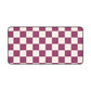 Burgundy checkers - Desk Mat