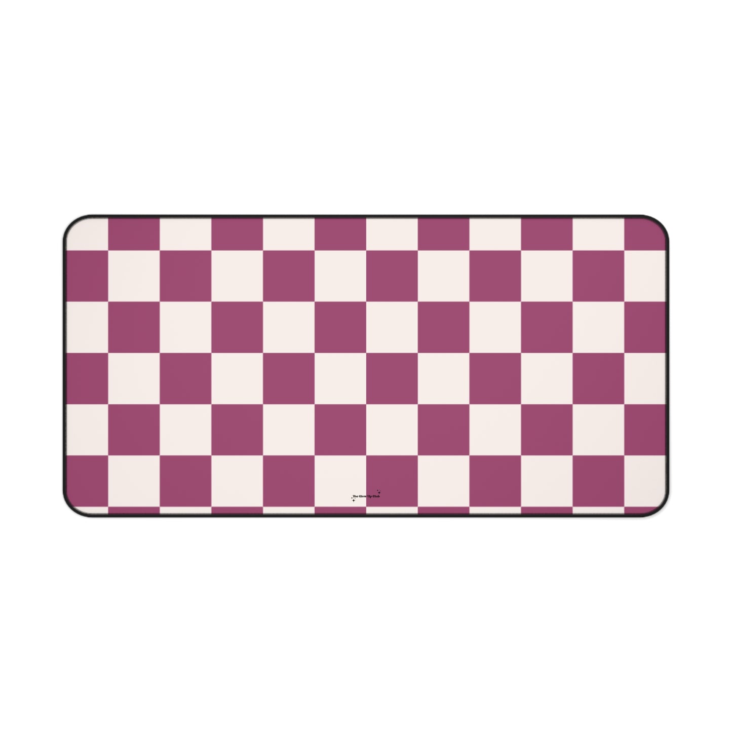 Burgundy checkers - Desk Mat