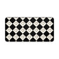 Black and cream heart checkers - Desk Mat