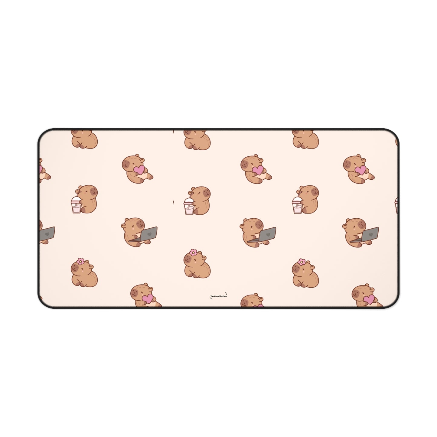 Busy capybara - Desk Mat