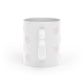 Minimalistic pink flowers Heart-Shaped Mug