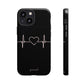 Heart line black - tough case