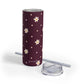 Flowers and dots burgundy Tumbler, 20oz