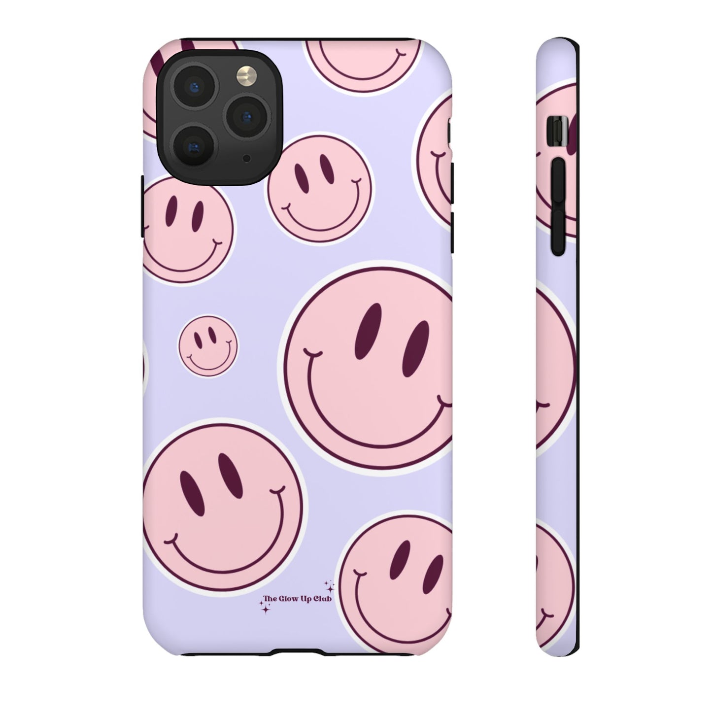 Smiley faces pink on purple - tough case