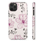 Realistic flowers black and purple - tough case