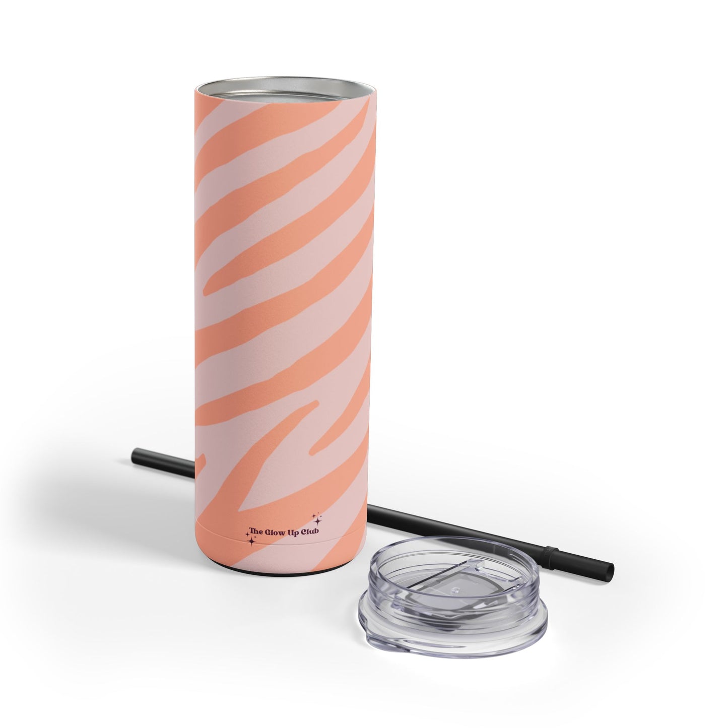 Zebra pink orange print Tumbler, 20oz