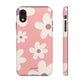 Floral pattern dark pink - tough case