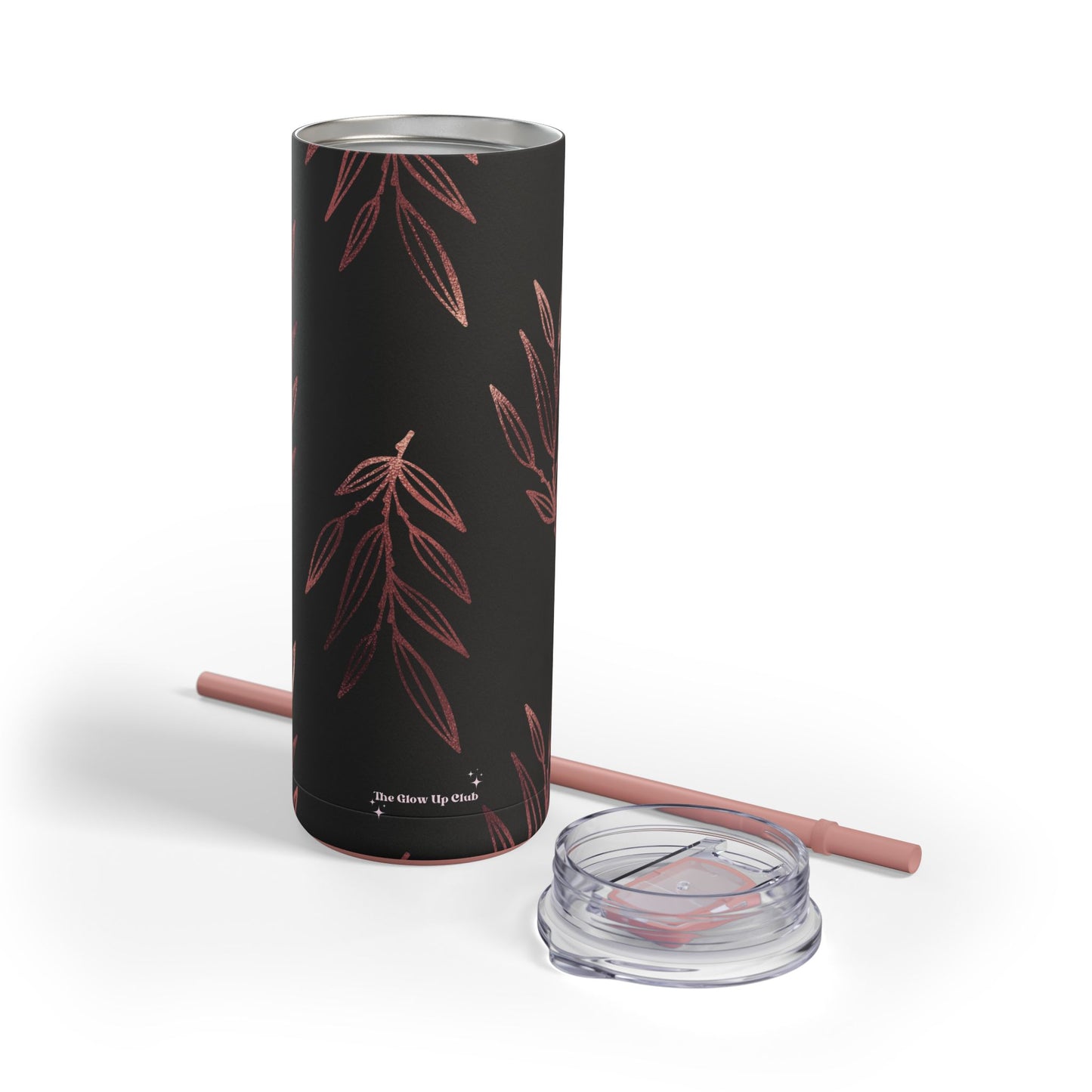 Rose gold leaves minimalistic Tumbler, 20oz