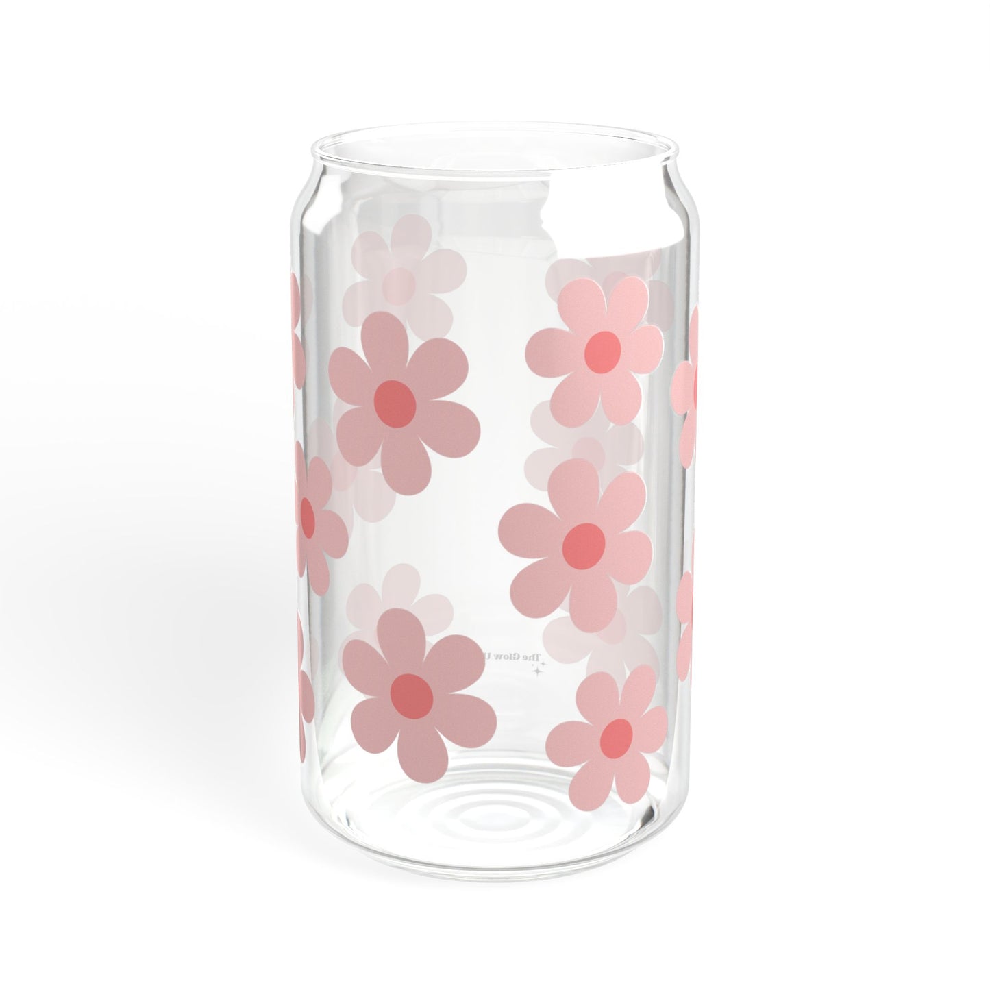 Pink flowers - Sipper Glass, 16oz