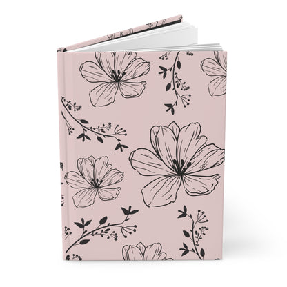 Realistic flowers pink Journal