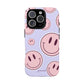 Smiley faces pink on purple - tough case