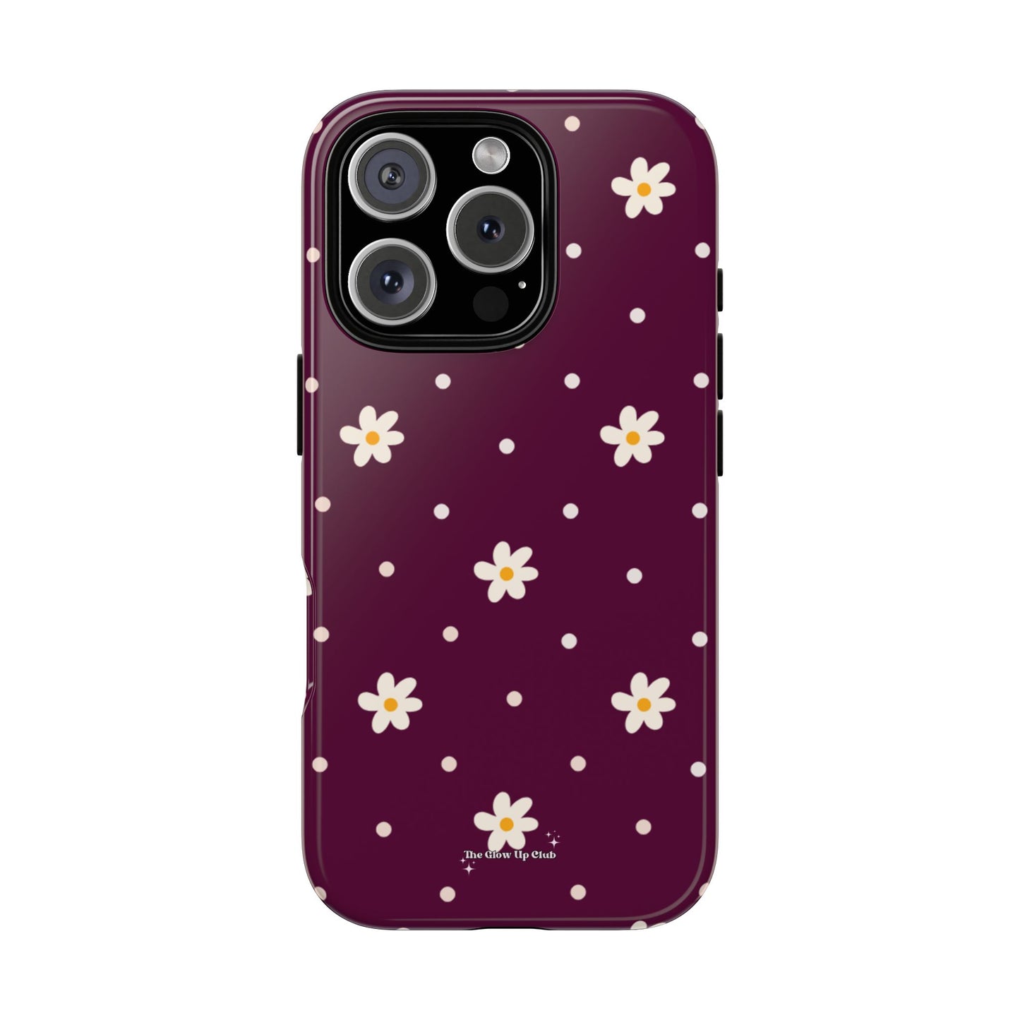 Flowers and dots burgundy - tough case