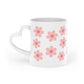 Pink flowers Heart-Shaped Mug