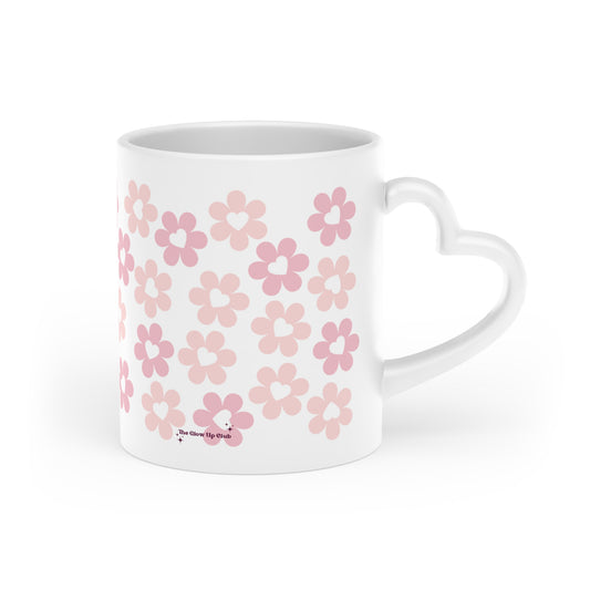 Heart-shaped flowers Heart-Shaped Mug