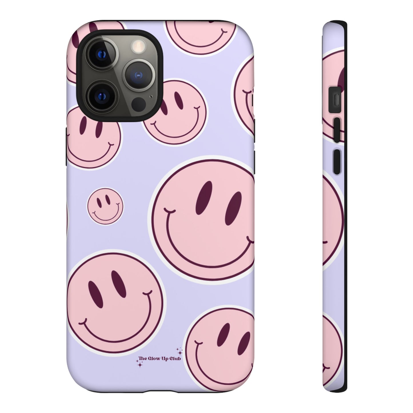 Smiley faces pink on purple - tough case