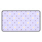 Flowers and dots purple - Desk Mat