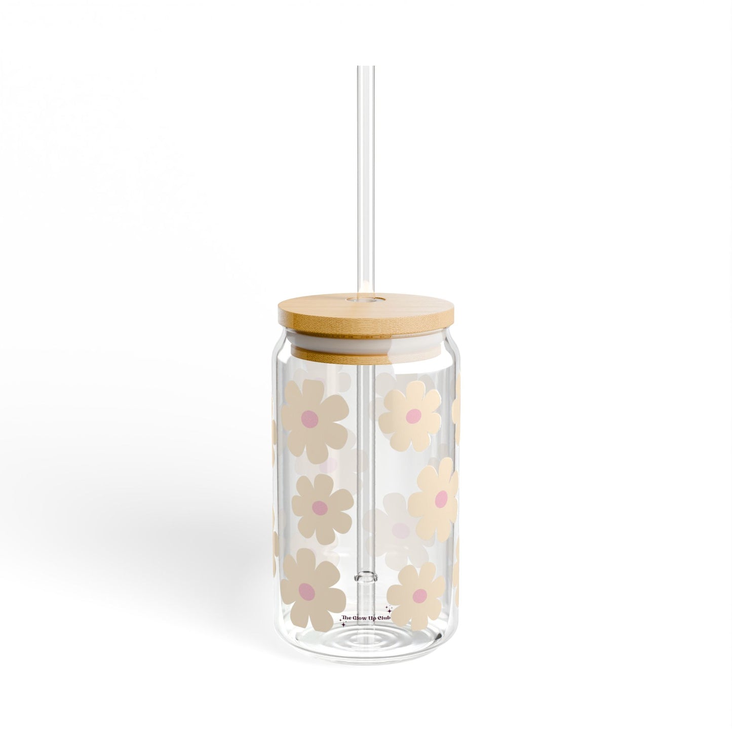 Boho flowers - 16 oz Glass Sipper