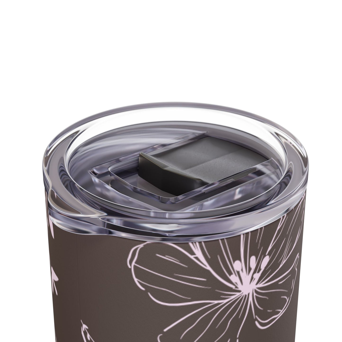 Realistic flowers grey Tumbler, 20oz