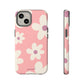 Floral pattern dark pink - tough case