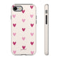 Cream heart pattern - tough case