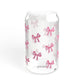Ribbon pattern - 16 oz Glass Sipper