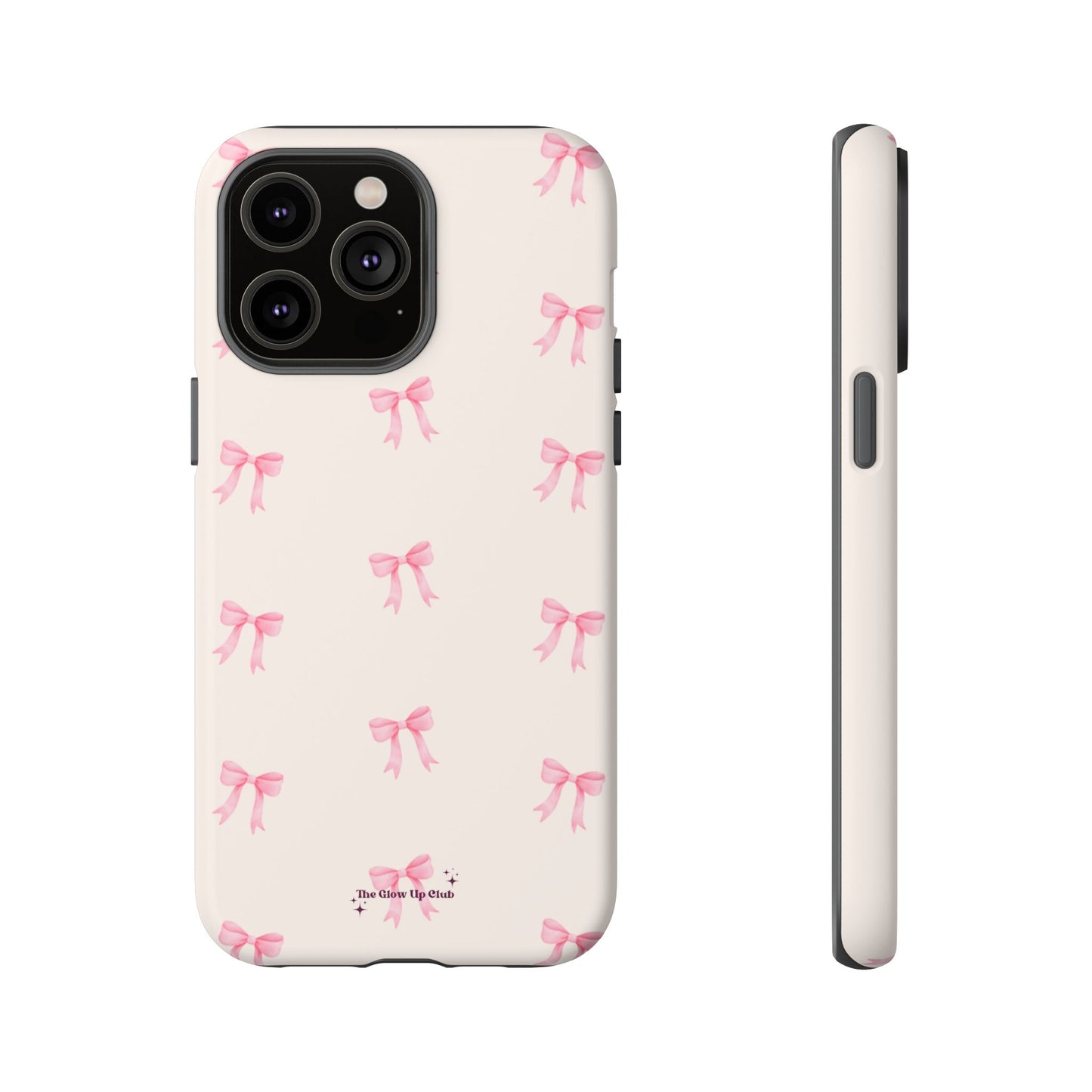 Crooked ribbon pattern cream - tough case