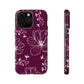 Realistic flowers burgundy - tough case