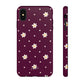 Flowers and dots burgundy - tough case