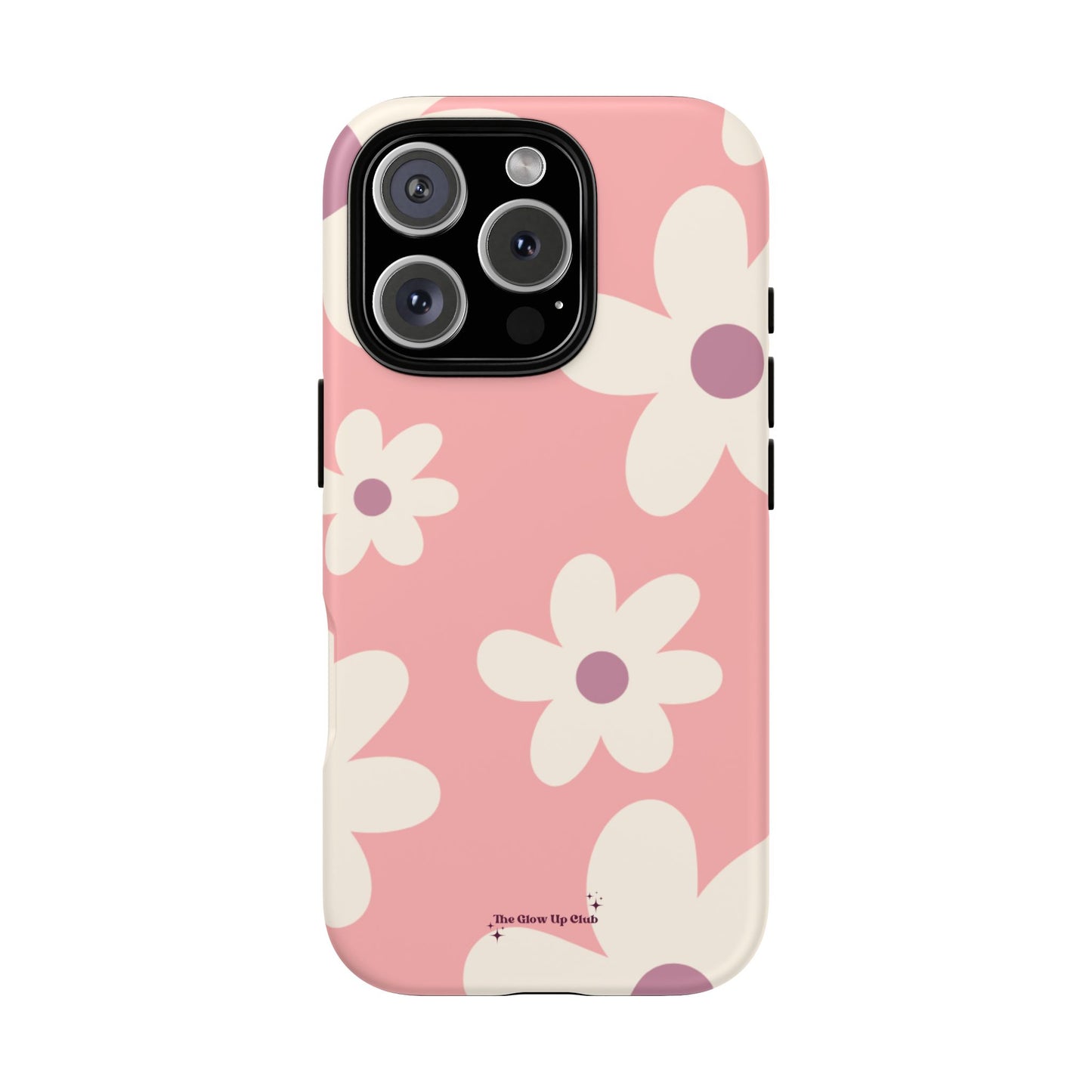 Floral pattern dark pink - tough case