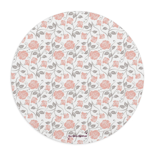 Small roses cream - Round Small Mouse Pad