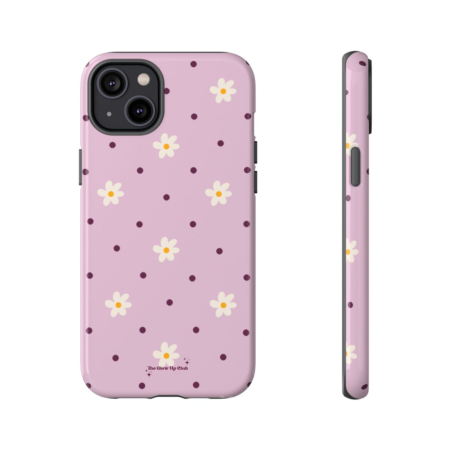 Flowers and dots pink - tough case