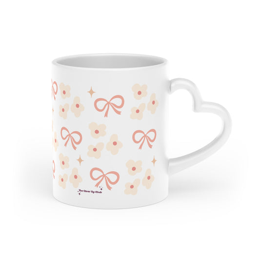 Girly pattern Heart-Shaped Mug