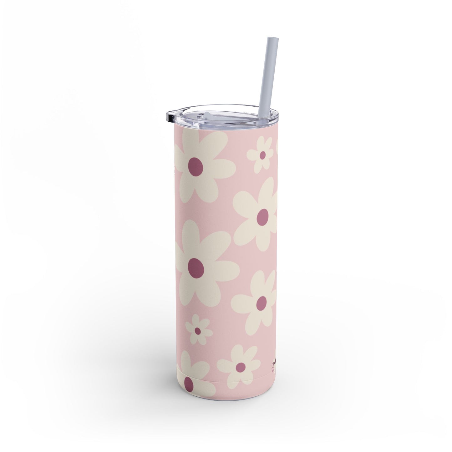 Pink floral pattern tumbler, 20oz