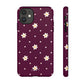 Flowers and dots burgundy - tough case