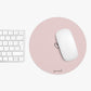 Minimalistic heart pink - Round Small Mouse Pad