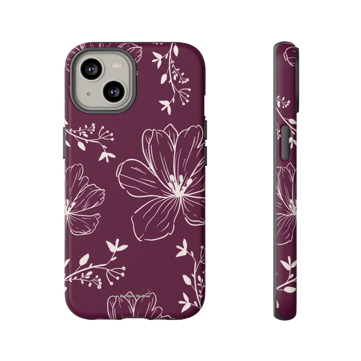 Realistic flowers burgundy - tough case