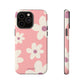 Floral pattern dark pink - tough case